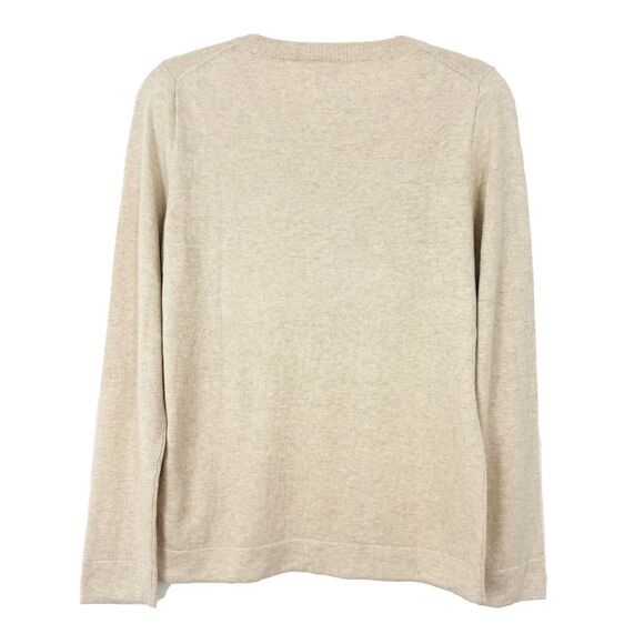 J.CREW Sequin Lobster Teddie Sweater M Lightweight Beige Sailor Sea Beach B33 - Picture 3 of 7